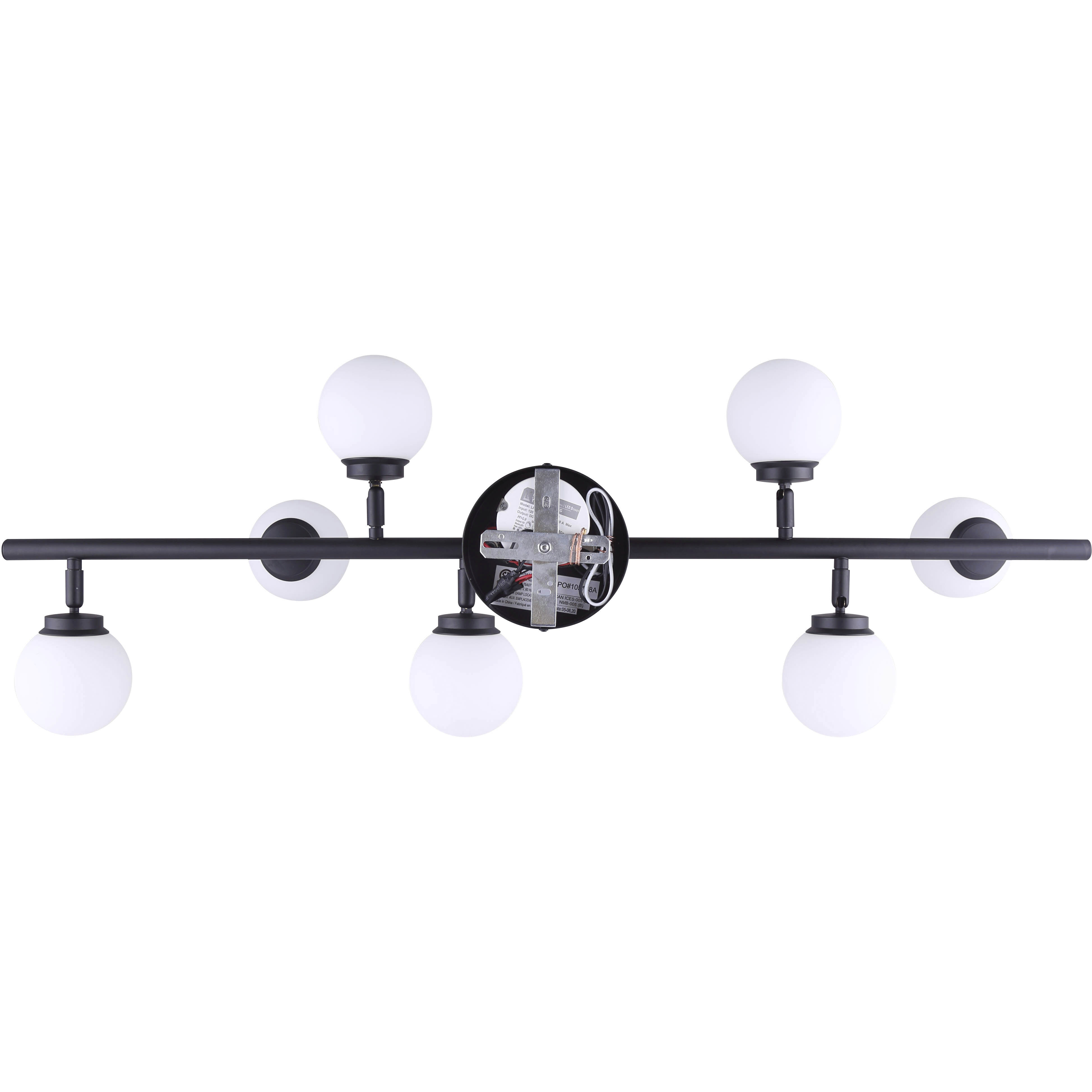 Poppy 7 Light Black Track Light Ceiling Light