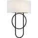 Tempe 2 Light 12 inch Matte Black Sconce Wall Light