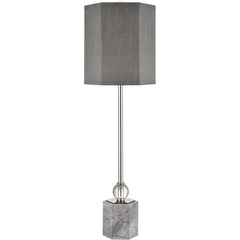 Discretion 33 inch 100.00 watt Polished Nickel with Gray Buffet Lamp Portable Light