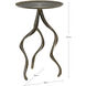 Serpentine 24.75 X 16 inch Antique Brass Accent Table