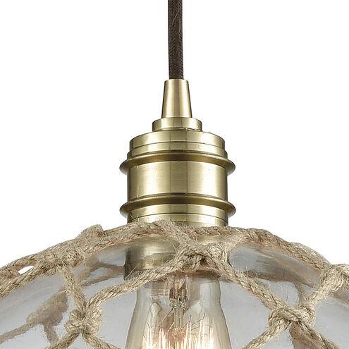 Dragnet 1 Light 10 inch Satin Brass Mini Pendant Ceiling Light