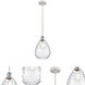 Ballston Large Waverly LED 8 inch White and Polished Chrome Mini Pendant Ceiling Light, Ballston