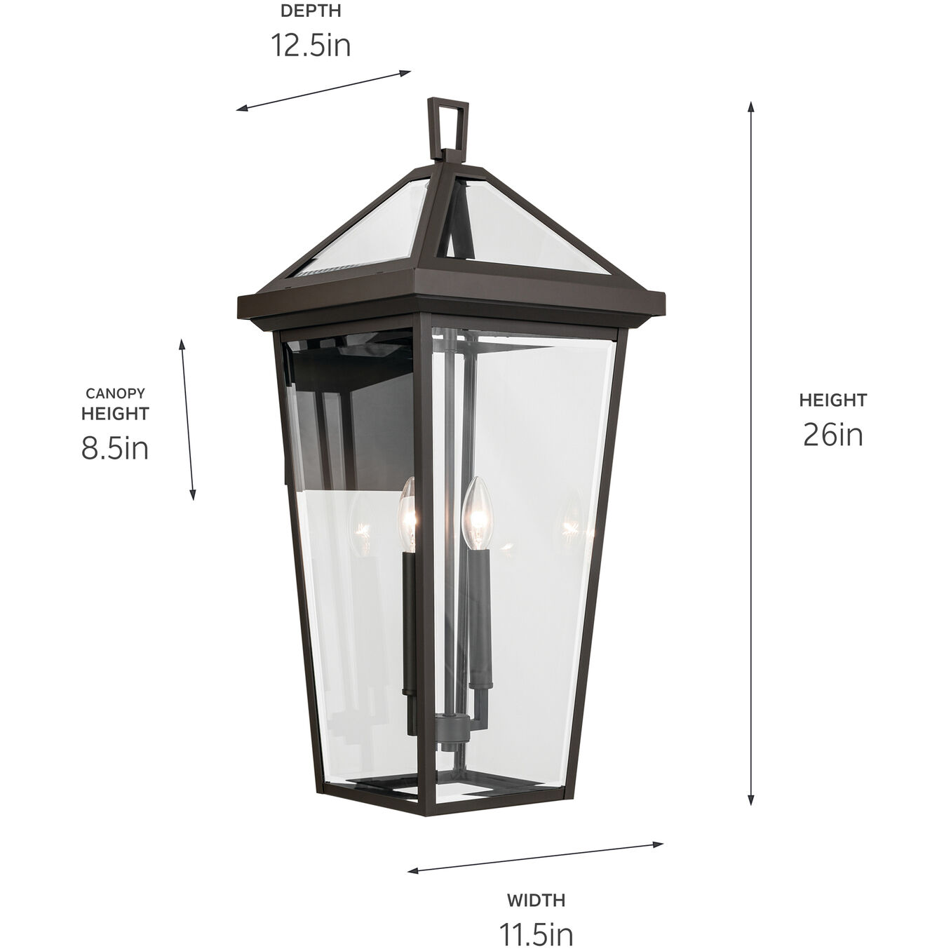 Regence 2 Light 26 inch Olde Bronze Outdoor Wall, Large