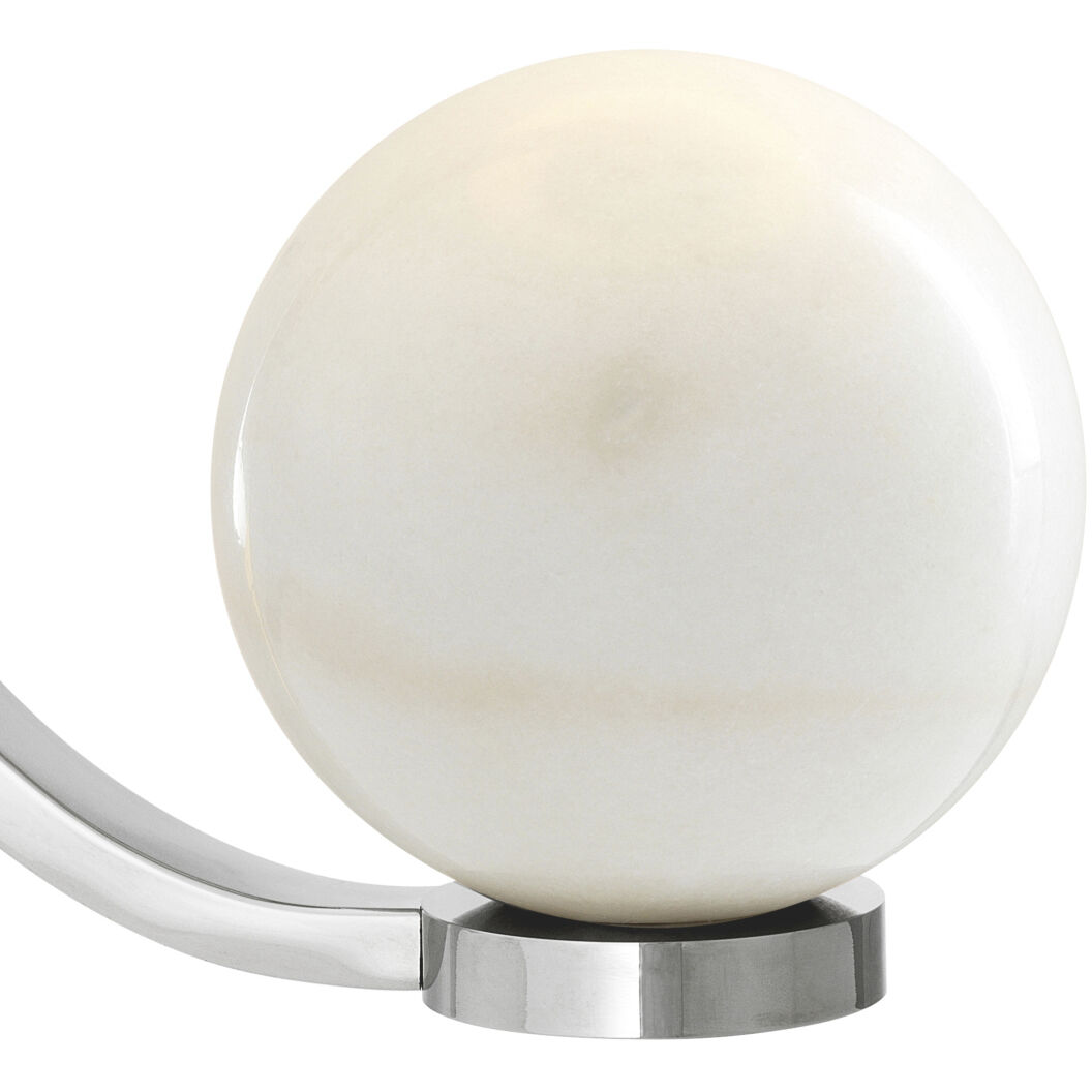 Luigi 31.5 inch 40 watt Honed White Marble with Nickel Table Lamp Portable Light