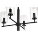 Hailie 4 Light 20 inch Flat Black Chandelier Ceiling Light