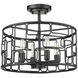 Amoret 4 Light 16 inch Matte Black Convertible Pendant Ceiling Light