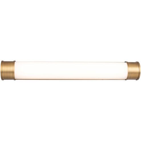Mercer LED 34 inch Aged Brass Bath Vanity & Wall Light, dweLED