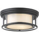 Willow 3 Light 16 inch Matte Black Flush Mount Ceiling Light