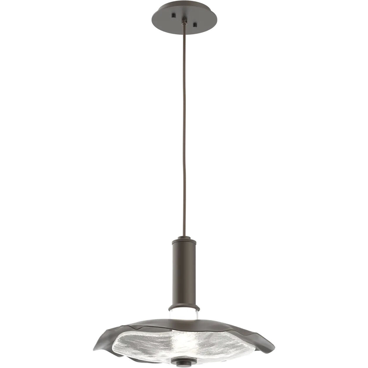 Cumulus LED 10.5 inch Burnished Bronze with Black Metal Pendant Ceiling Light, Large