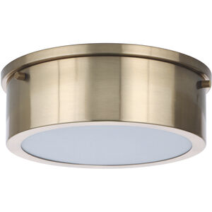 Fenn LED 9 inch Satin Brass Flushmount Ceiling Light