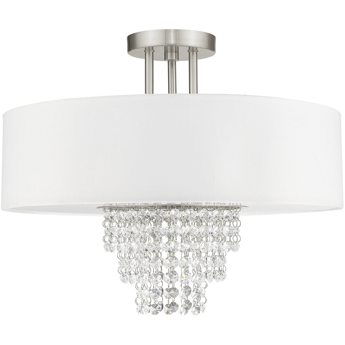 Carlisle 4 Light 18 inch Brushed Nickel Semi-Flush Mount Ceiling Light