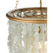 Verre de Mer 1 Light 19 inch Seaglass/Contemporary Gold Chandelier Ceiling Light, Small