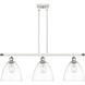 Ballston Ballston Dome LED 36 inch White and Polished Chrome Island Light Ceiling Light in Clear Glass