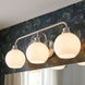 Contemporary 3 Light 24 inch Brushed Nickel Bathroom Vanity Light Wall Light