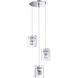 Metro 3 Light 13 inch Chrome Pendant Ceiling Light