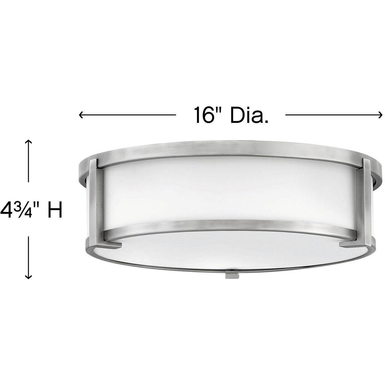 Lowell 3 Light 16 inch Antique Nickel Indoor Flush Mount Ceiling Light in White