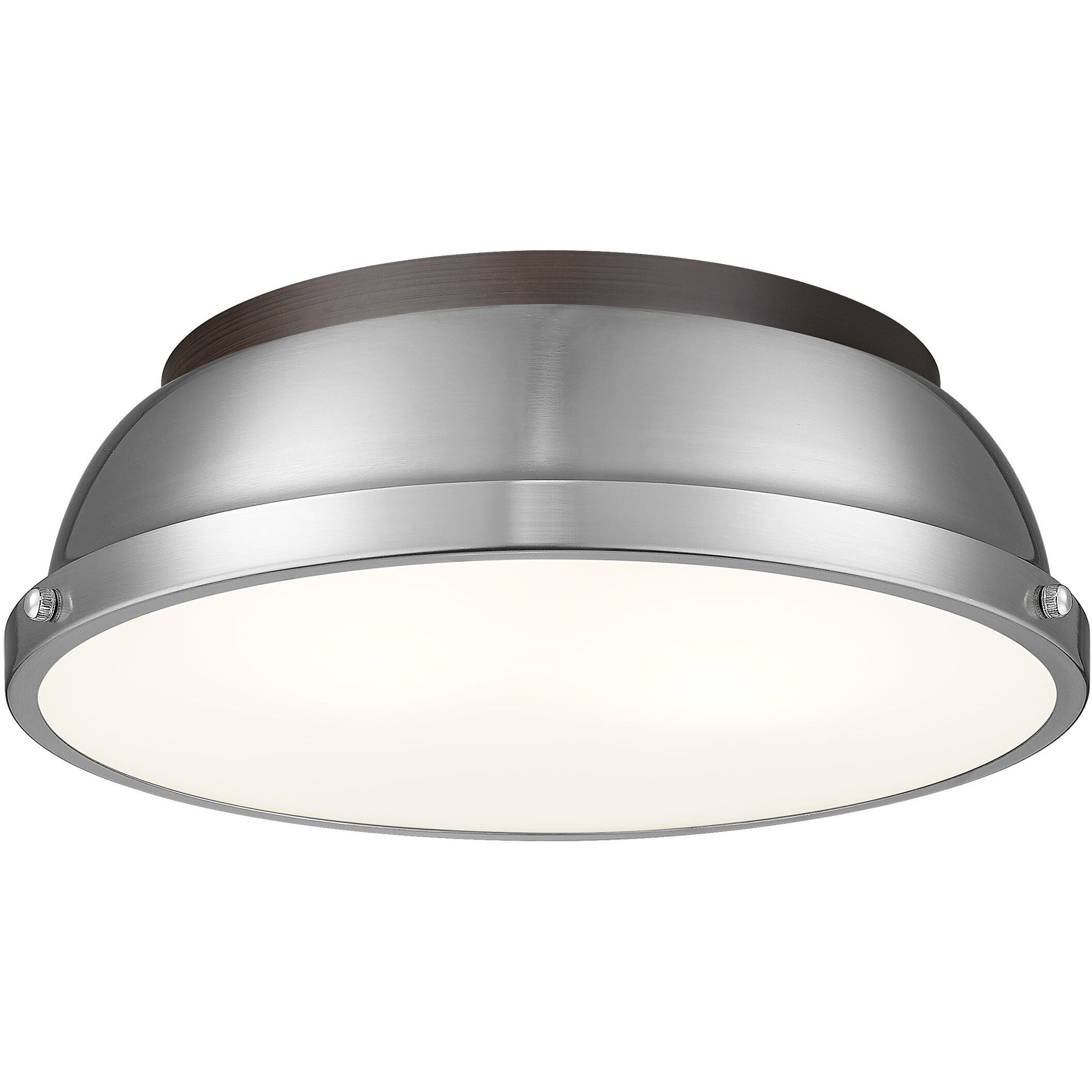Yep Duncan 2 Light 14 inch Rubbed Bronze Flush Mount Ceiling Light in Pewter