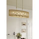 Aven 8 Light 52 inch Sand Coal Black and Legacy Brass Linear Chandelier Ceiling Light