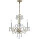 Traditional Crystal 3 Light 16.00 inch Mini Chandelier