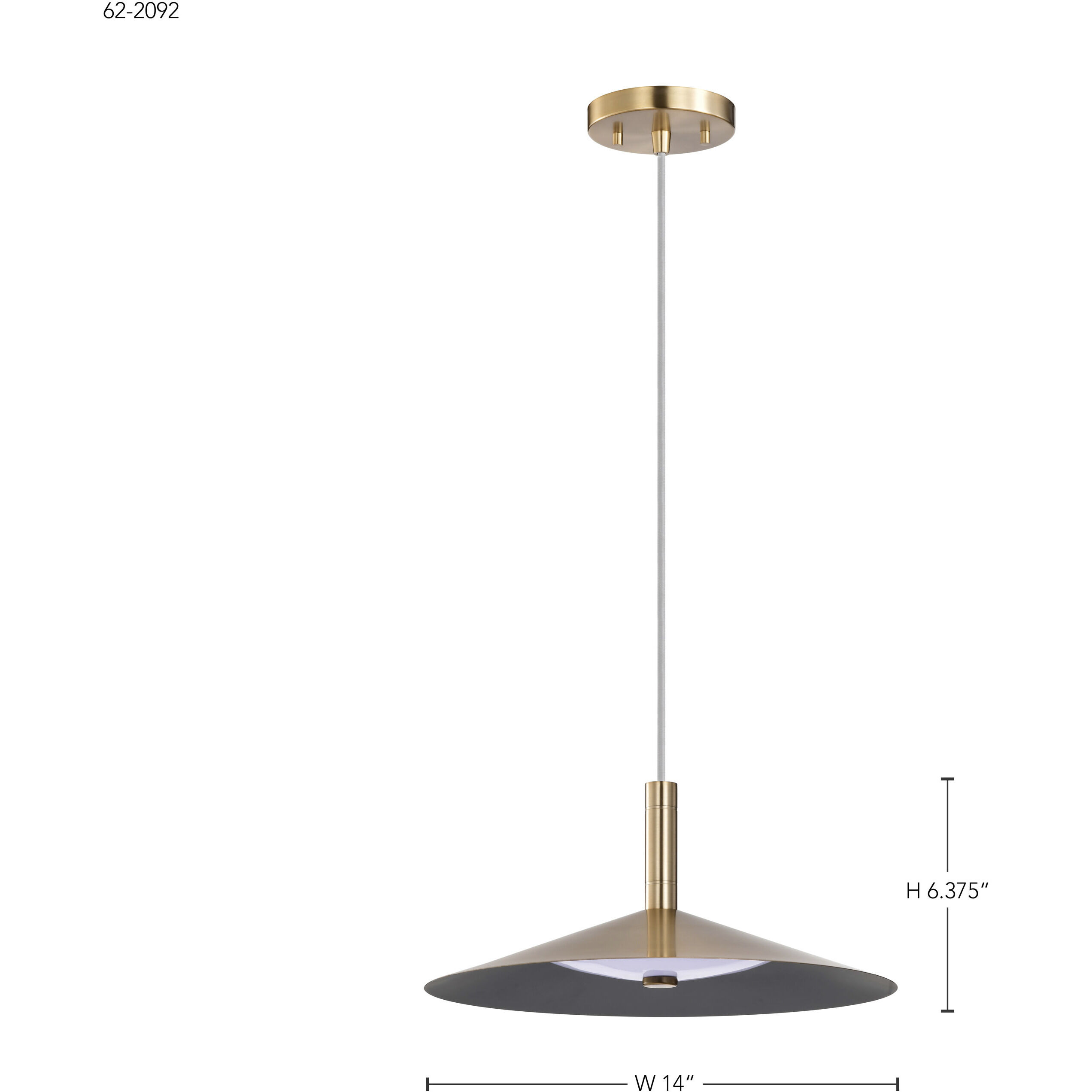 Corrine LED 14 inch Burnished Brass Pendant Ceiling Light