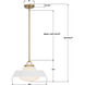Xander 1 Light 16 inch Vibrant Gold Pendant Ceiling Light