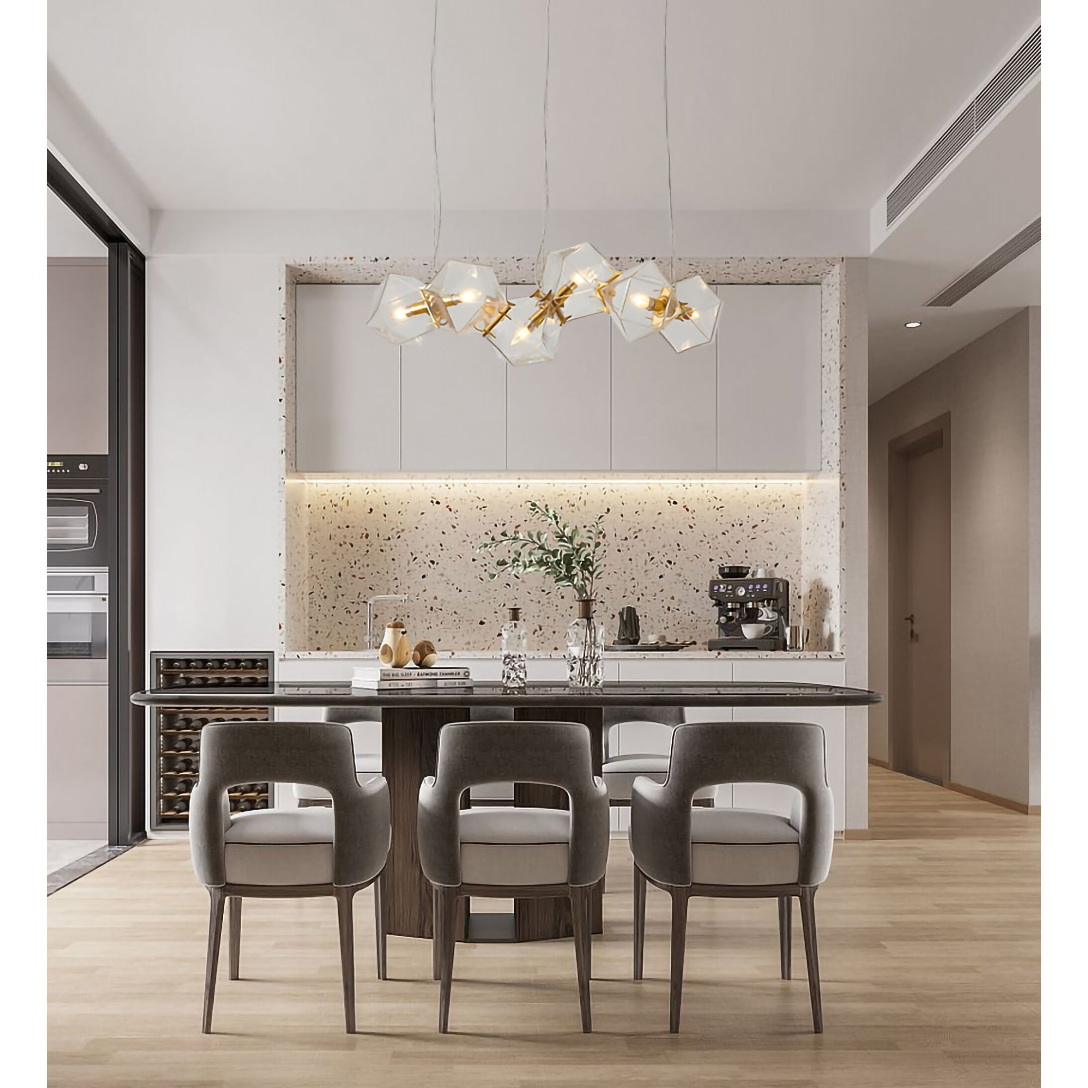 Canada 6 Light 11.8 inch Brass Gold Chandelier Ceiling Light