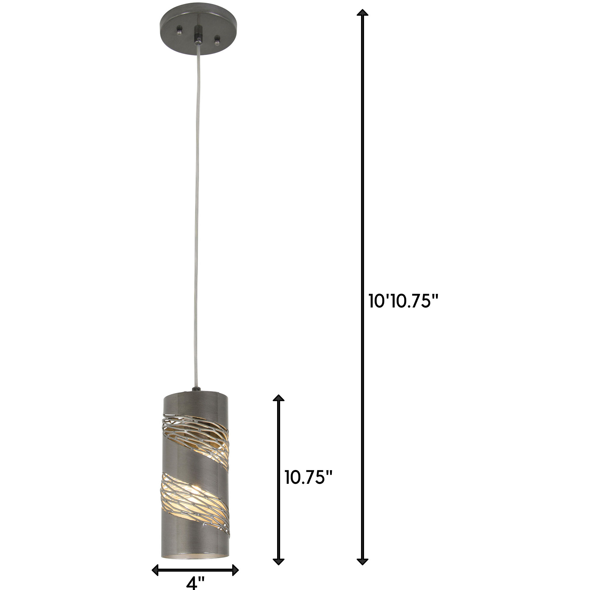 Flow 1 Light 4 inch Steel Mini Pendant Ceiling Light