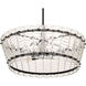 Ruche 4 Light 29.75 inch Bronze Chandelier Ceiling Light in Clear