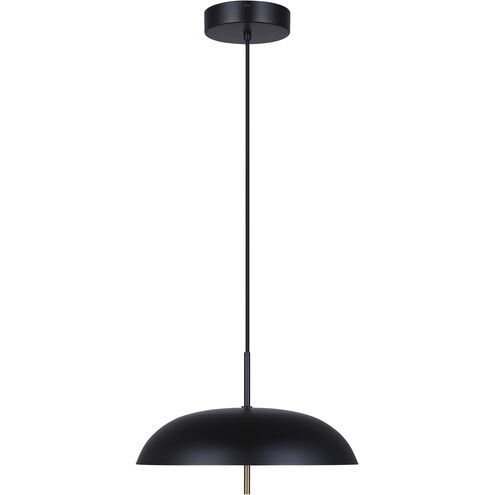Kelvin LED 15.63 inch Black/Gold Pendant Ceiling Light in Black And Gold