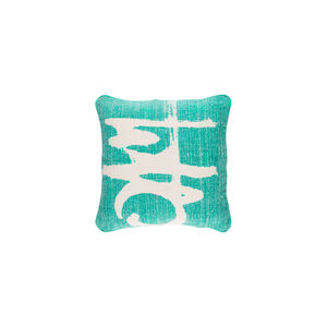 Bristle 20 X 20 inch Emerald and Ivory Throw Pillow