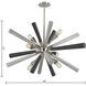 Solara 6 Light 44 inch Polished Nickel with Graywash Chandelier Ceiling Light