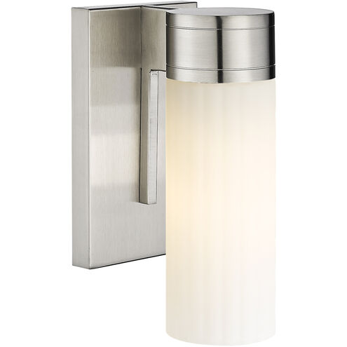 Empire 1 Light 3.13 inch Satin Nickel Sconce Wall Light in Matte White Glass