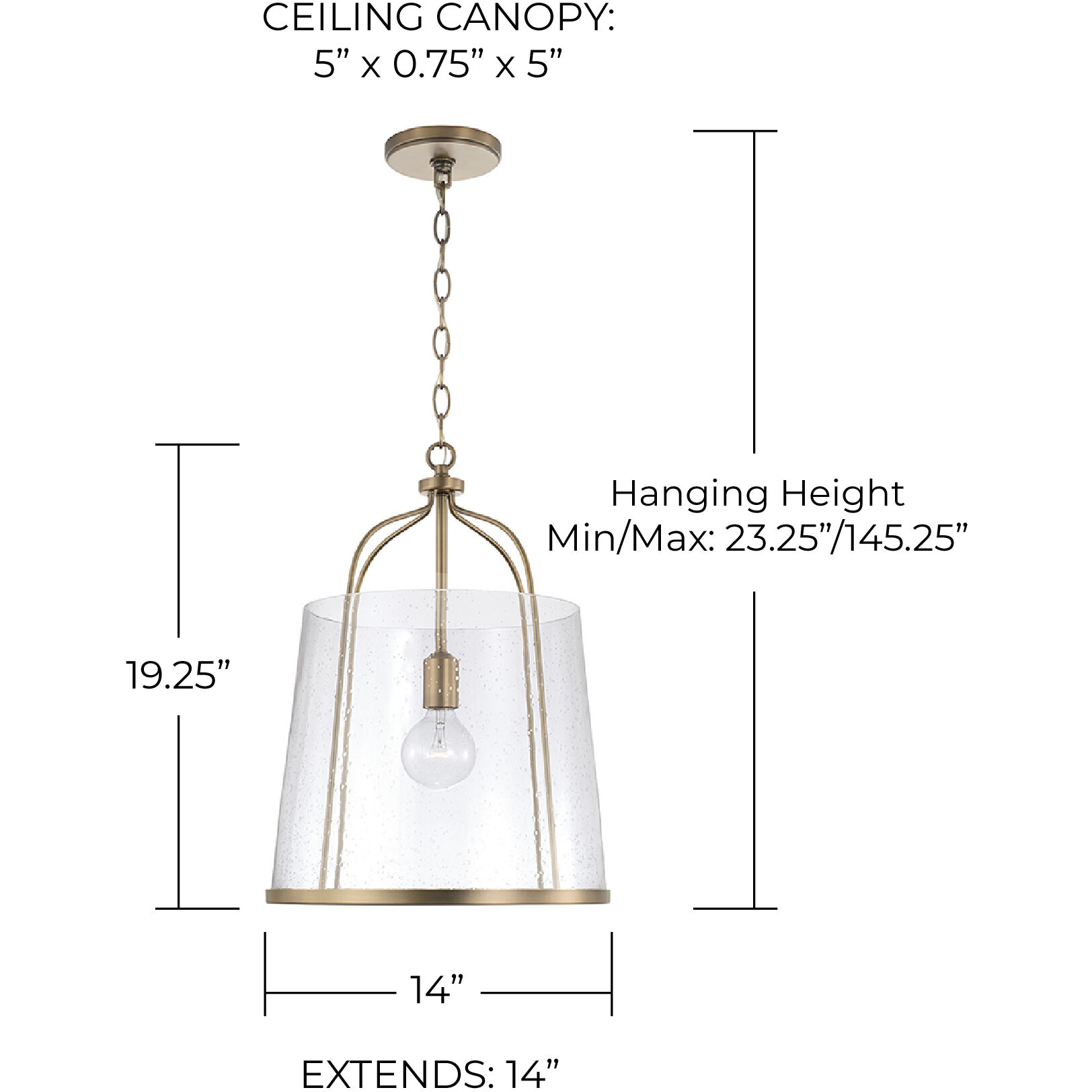 Madison 1 Light 14 inch Aged Brass Pendant Ceiling Light