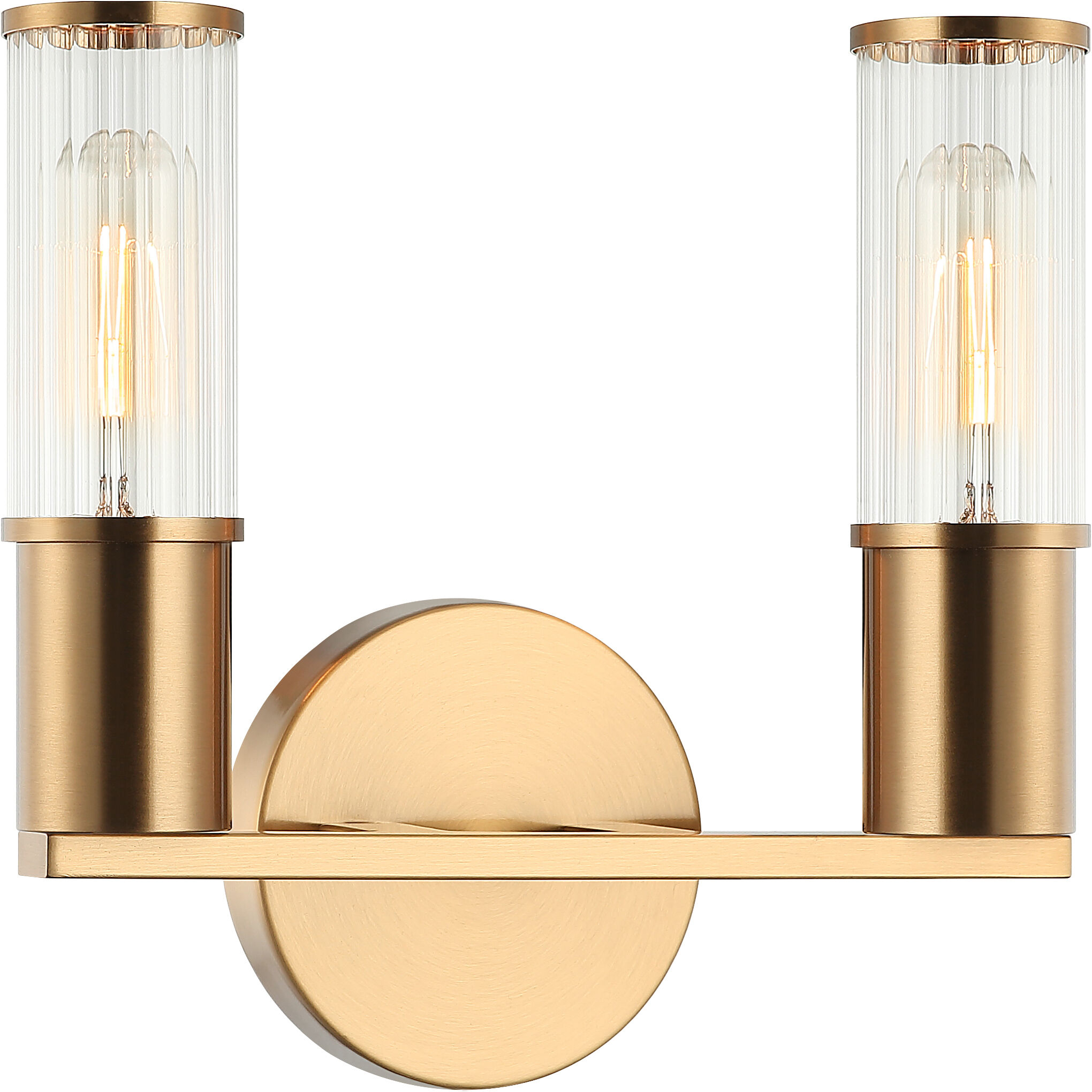 Klarice 2 Light 10 inch Aged Gold Brass Wall Sconce Wall Light