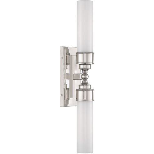 Wilcox 2 Light 5 inch Polished Nickel Bath Wall Sconce Wall Light