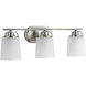 Leopolda 3 Light 23.25 inch Brushed Nickel Bath Vanity Wall Light, Design Series