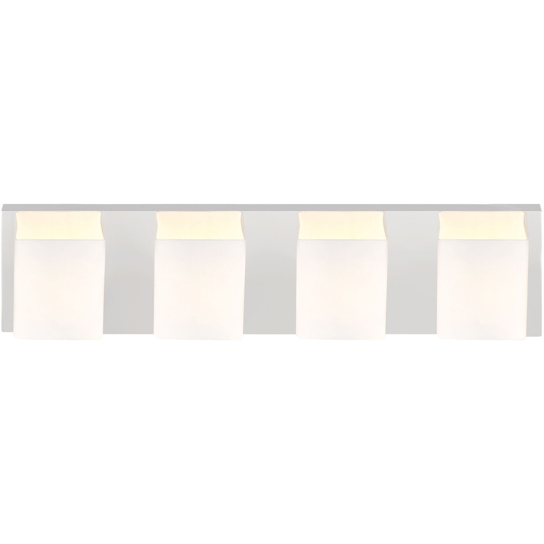 Satin Nickle 4 Light 26 inch Satin Nickel Bathroom Sconce Wall Light