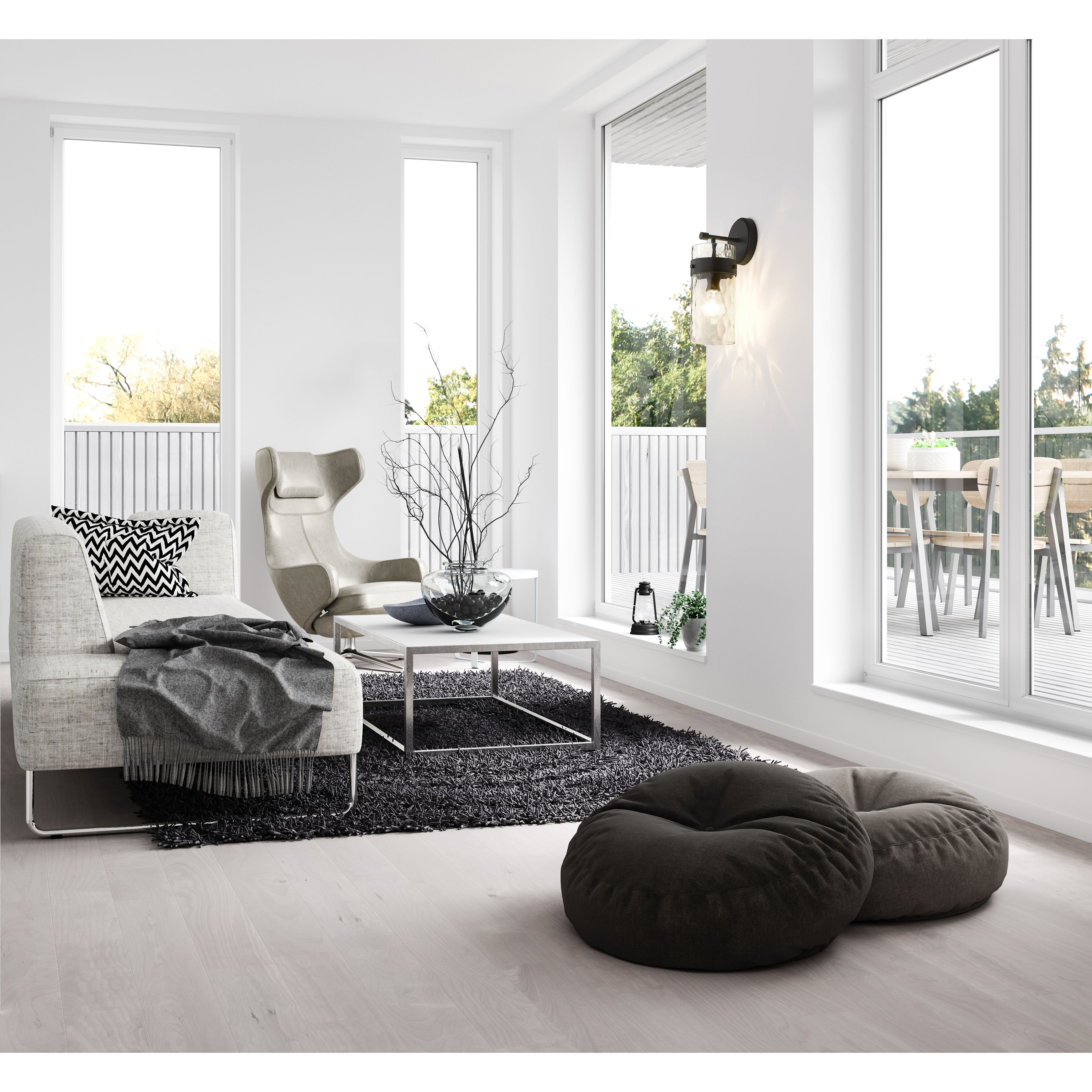 Fontaine 1 Light 5.5 inch Matte Black Wall Sconce Wall Light