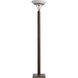 Tambo 72 inch 23.00 watt Dark Walnut and Weathered Brass Torchiere Floor Lamp Portable Light