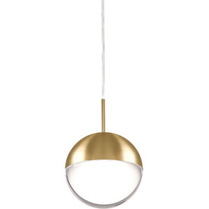 Pluto 3.88 inch Black Chrome with Brushed Gold Pendant Ceiling Light