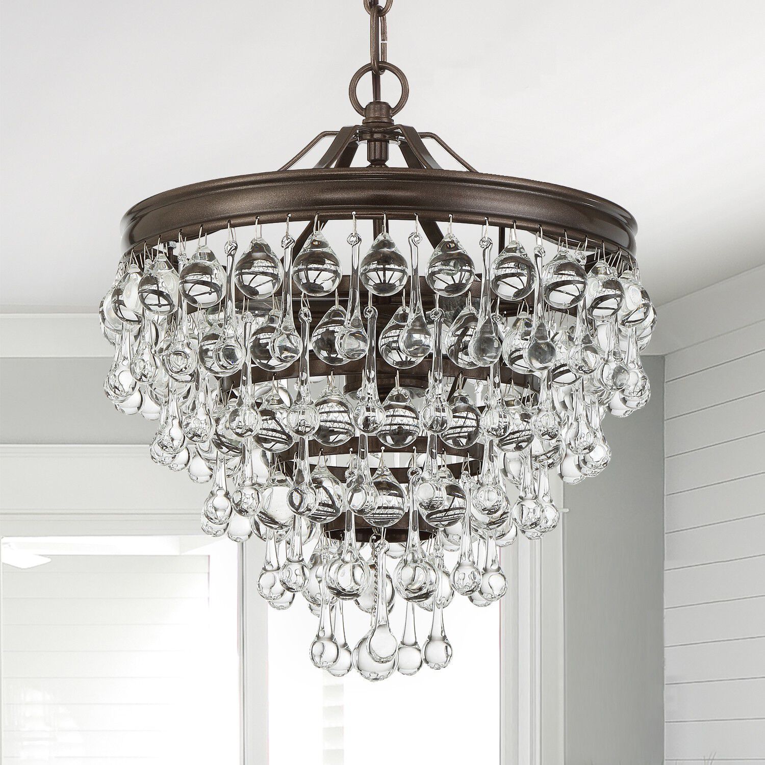Calypso 3 Light 13 inch Vibrant Bronze Mini Chandelier Ceiling Light