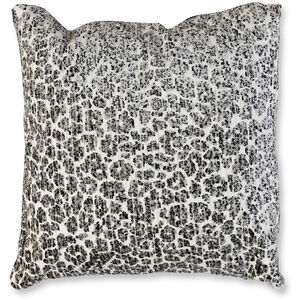 Catmando Graphite 22 inch Graphite/Cream Leopard Pillow