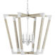 Bastian 6 Light 37.25 inch Sandstone and Sugar Lantern Chandelier Ceiling Light, Large