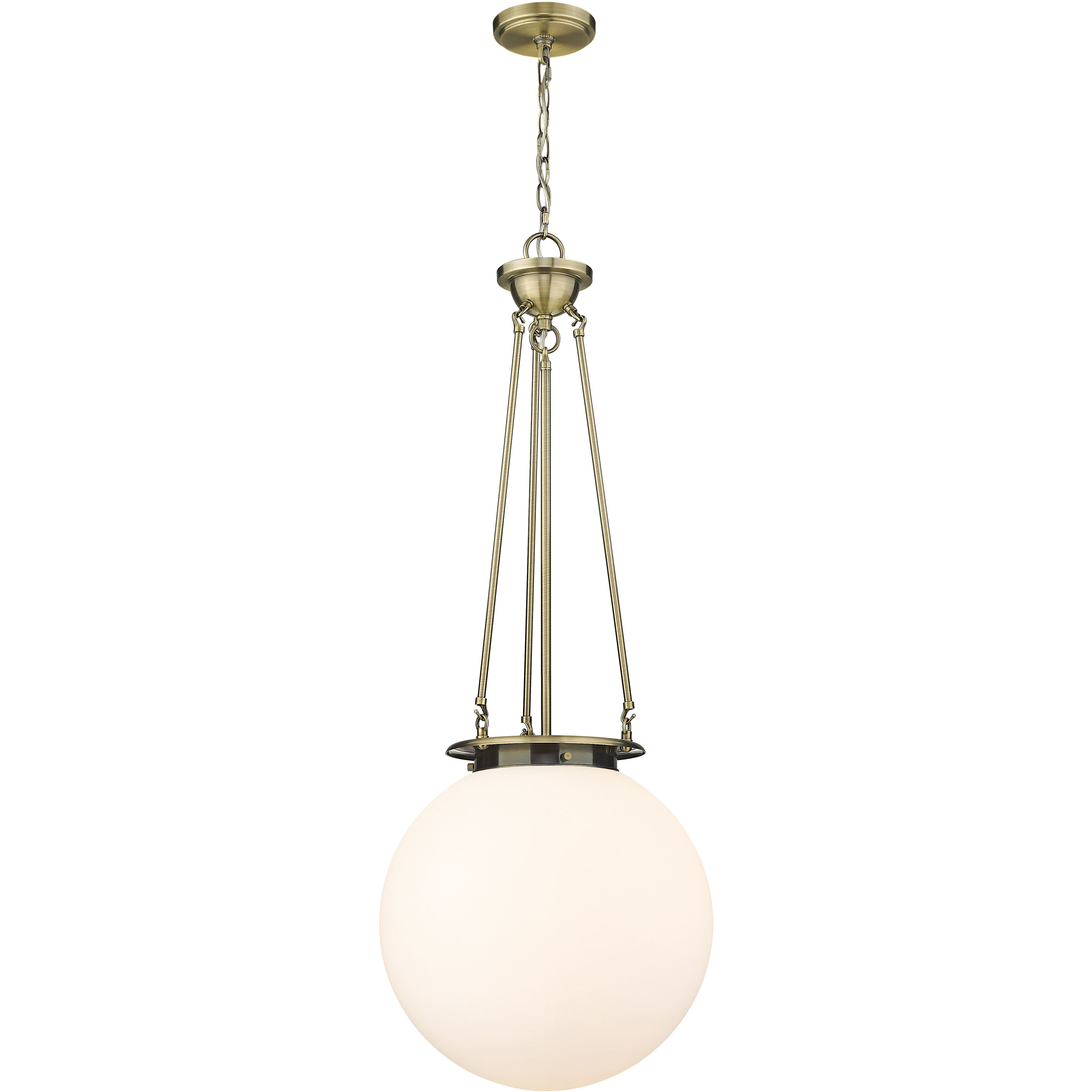 Beacon 1 Light 15.75 inch Antique Brass Pendant Ceiling Light