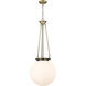 Beacon 1 Light 15.75 inch Antique Brass Pendant Ceiling Light