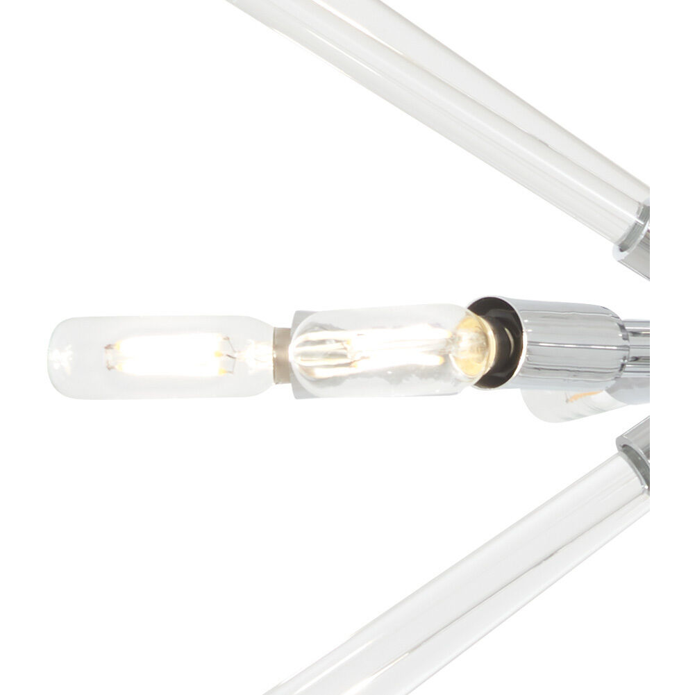 Spiked 6 Light 18 inch Chrome Pendant Ceiling Light