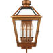 C&M by Chapman & Myers Hyannis 4 Light 24.25 inch Natural Copper Outdoor Wall Lantern
