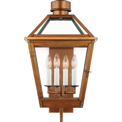 C&M by Chapman & Myers Hyannis 4 Light 24.25 inch Natural Copper Outdoor Wall Lantern