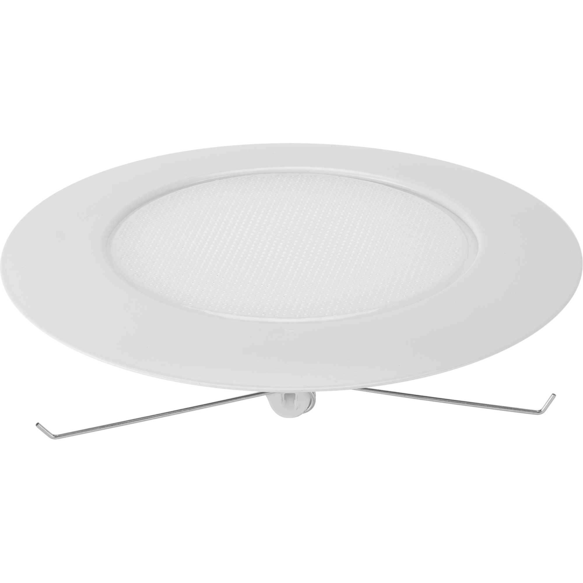 6in Recessed Trim A19 Satin White Lensed Shower Trim