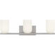 Neblina 3 Light 22 inch Brushed Nickel Vanity Light Wall Light in Incandescent